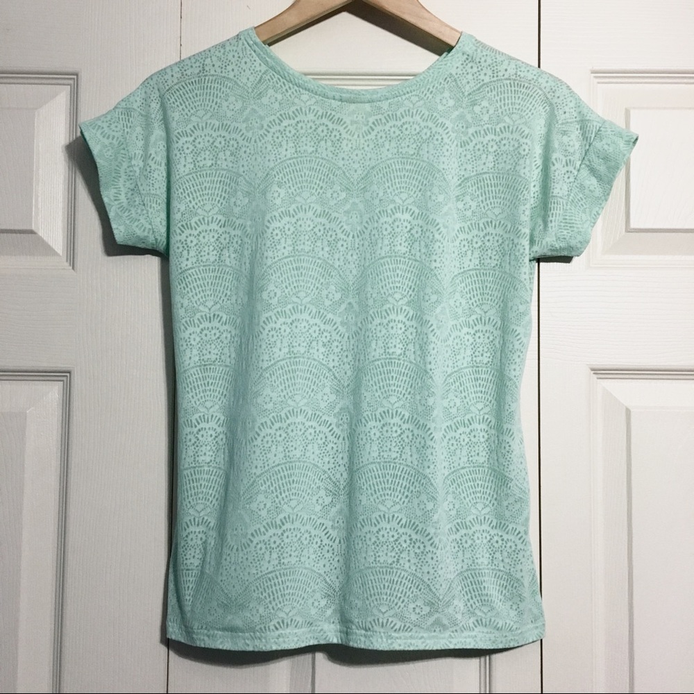 Callia Lace Patterned S/S Silhouette Shirt Top